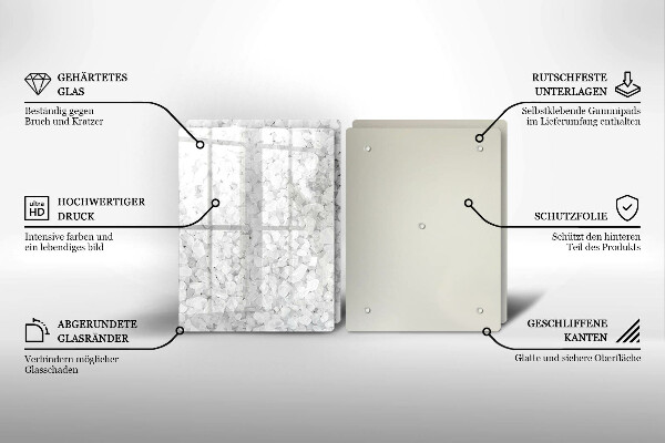 Üveg vágódeszka Só kristályok