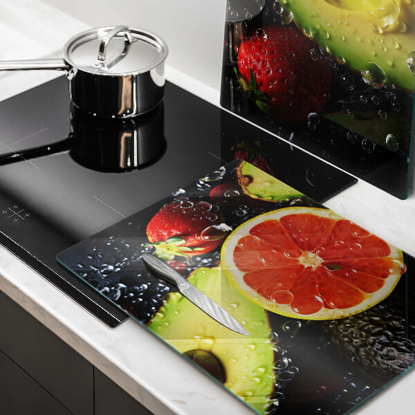 Üveg vágódeszka Gyümölcsök és zöldségek