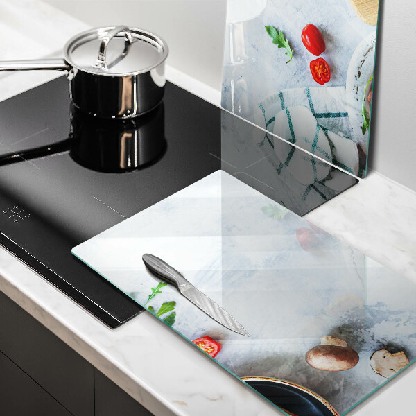 Üveg vágódeszka Hozzávalók a konyhában