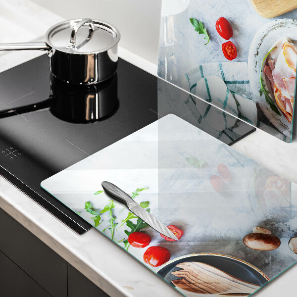 Üveg vágódeszka Hozzávalók a konyhában