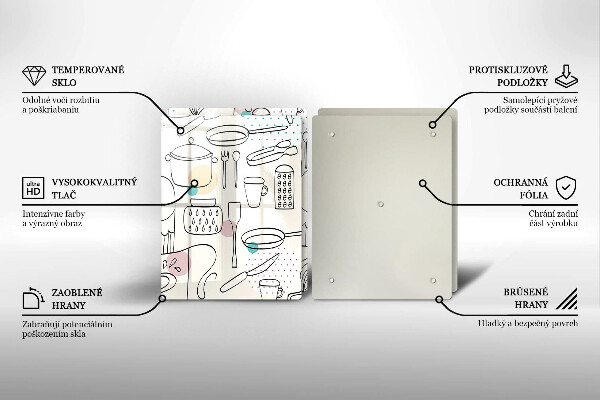 Üveg vágódeszka Konyhai kiegészítők