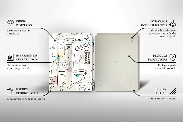 Üveg vágódeszka Konyhai kiegészítők