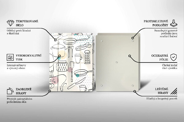 Üveg vágódeszka Konyhai kiegészítők