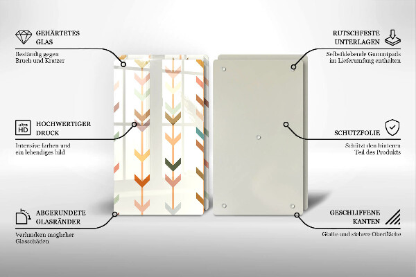 Üveg vágódeszka Geometriai elemek