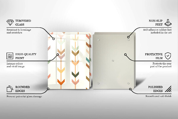 Üveg vágódeszka Geometriai elemek