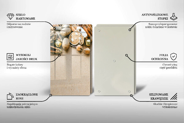 Üveg vágódeszka karácsonyi díszek