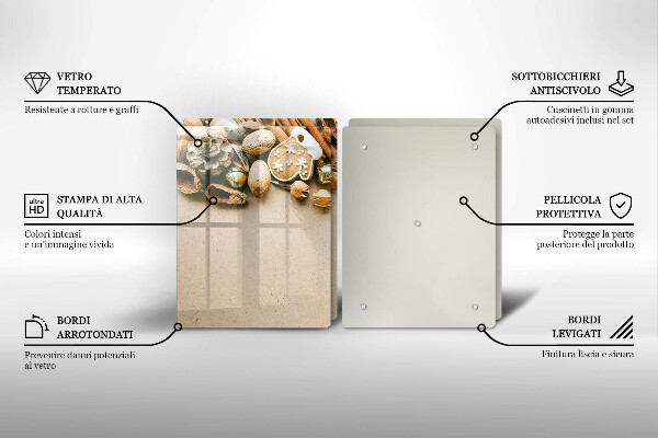 Üveg vágódeszka karácsonyi díszek