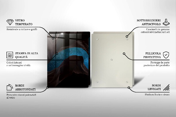 Üveg vágódeszka Csillagos égbolt