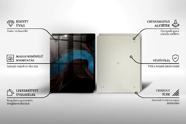 Üveg vágódeszka Csillagos égbolt