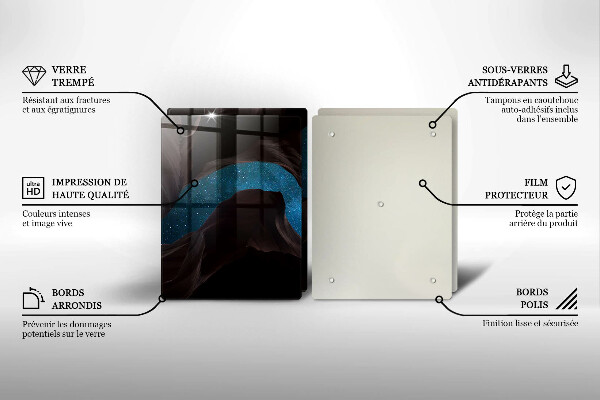 Üveg vágódeszka Csillagos égbolt