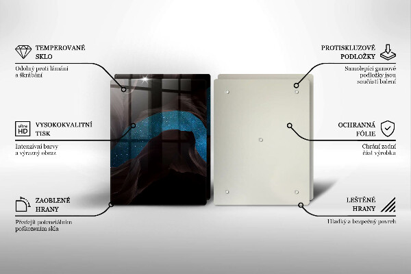 Üveg vágódeszka Csillagos égbolt