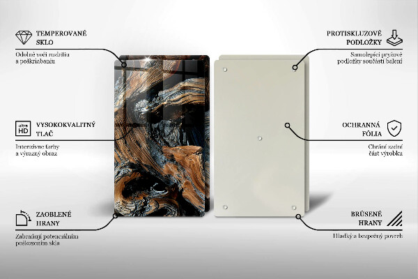 Üveg vágódeszka Absztrakt minta