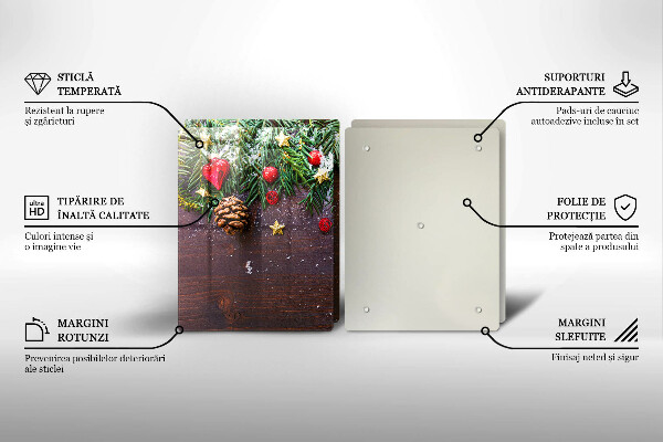 Üveg vágódeszka Karácsonyi dekoráció