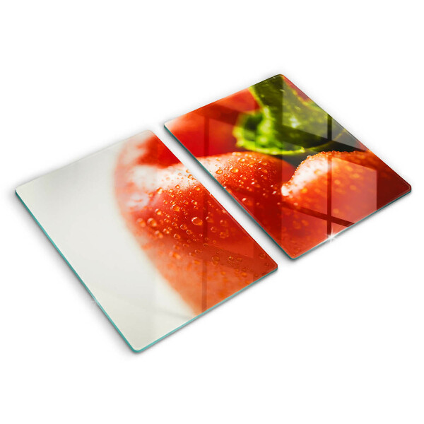 Üveg vágódeszka pirospaprika