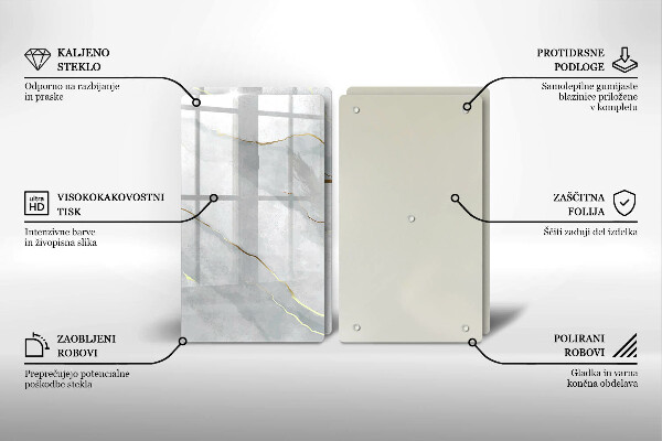 Üveg vágódeszka Kő textúra