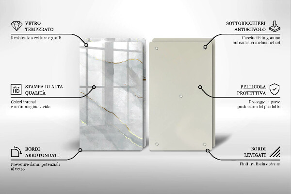 Üveg vágódeszka Kő textúra