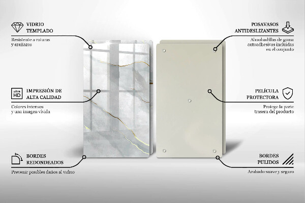 Üveg vágódeszka Kő textúra