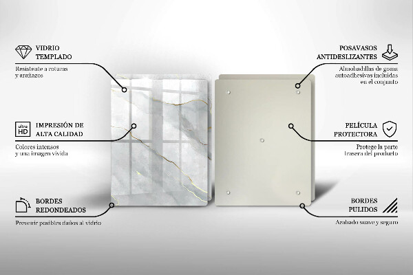 Üveg vágódeszka Kő textúra