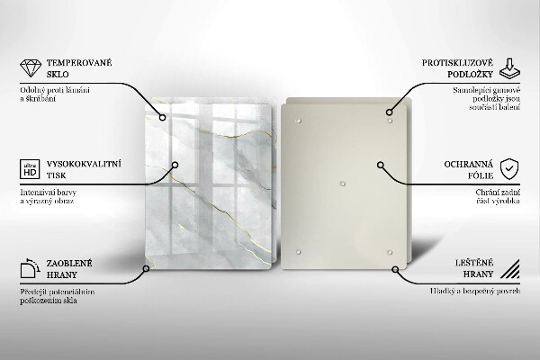 Üveg vágódeszka Kő textúra