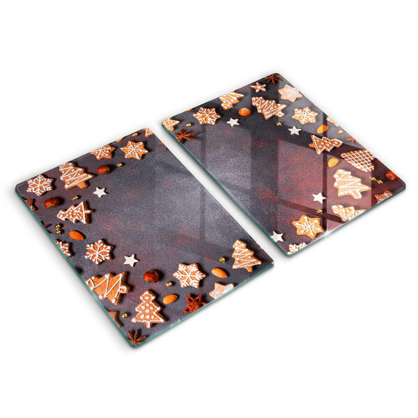 Üveg vágódeszka Mézeskalács karácsony