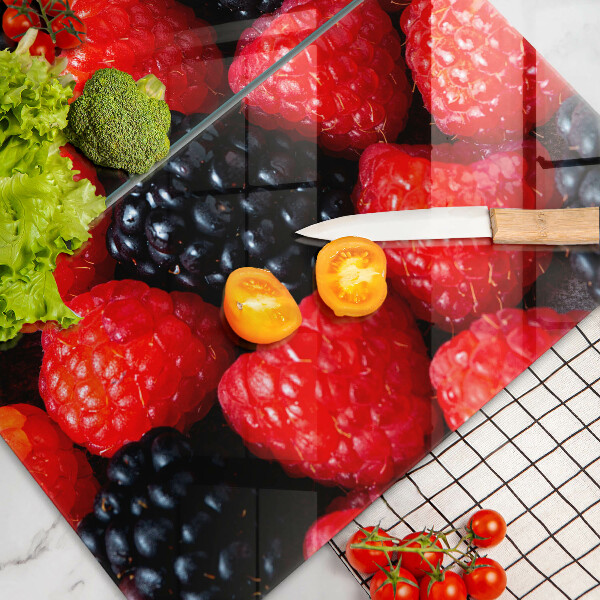 Üveg vágódeszka Málna és szeder