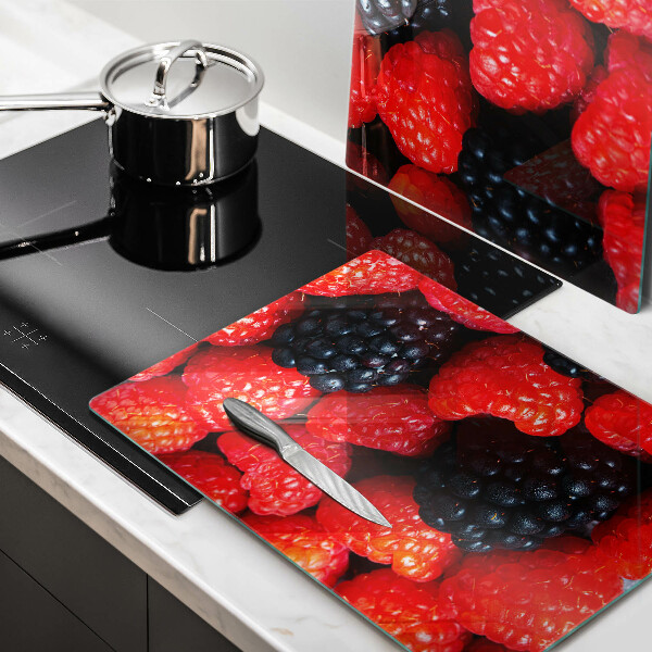 Üveg vágódeszka Málna és szeder