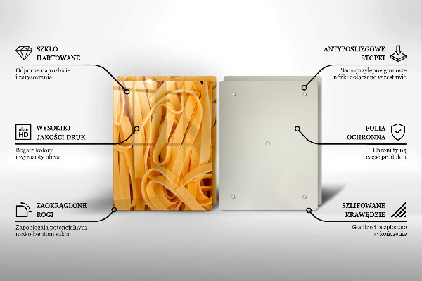 Üveg vágódeszka Tagliatelle tészta