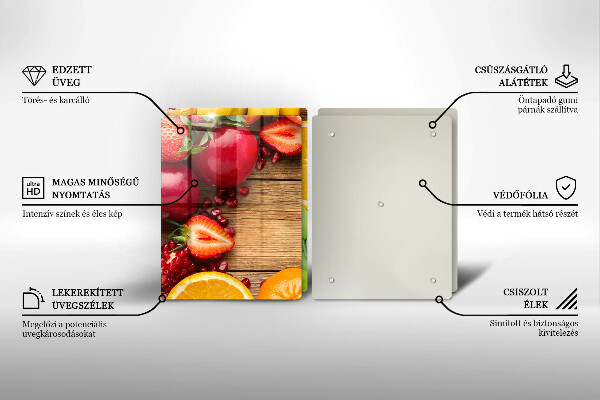 Üveg vágódeszka Friss gyümölcs