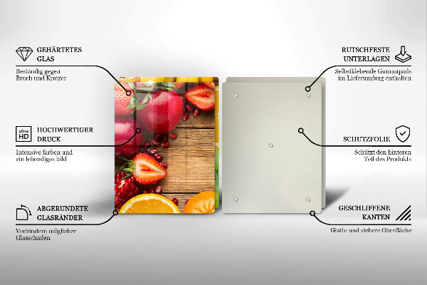 Üveg vágódeszka Friss gyümölcs