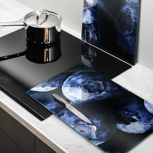 Üveg vágódeszka Közelkép a bogyók