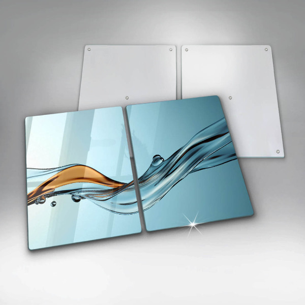 Üveg vágódeszka Víz kék alapon