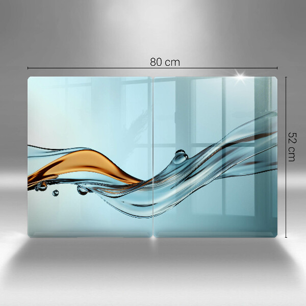 Üveg vágódeszka Víz kék alapon