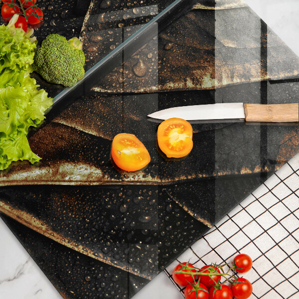 Üveg vágódeszka Aranylemez