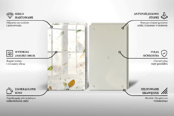 Üveg vágódeszka Lehulló levelek