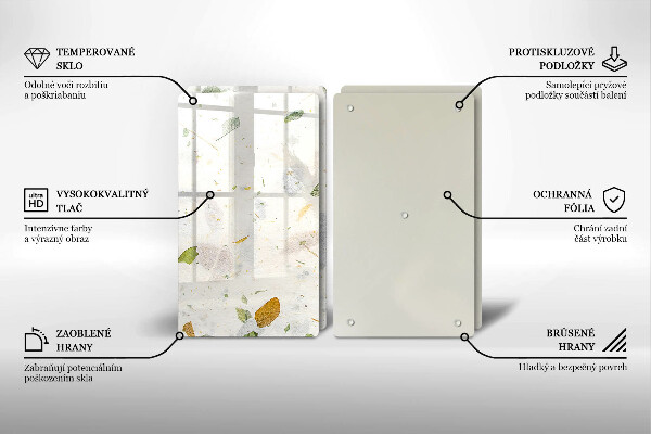 Üveg vágódeszka Lehulló levelek