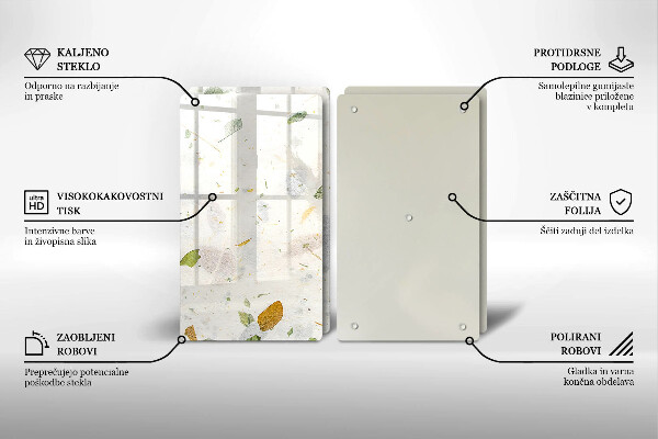 Üveg vágódeszka Lehulló levelek