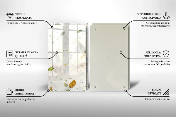 Üveg vágódeszka Lehulló levelek