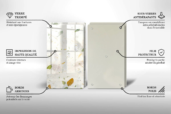 Üveg vágódeszka Lehulló levelek