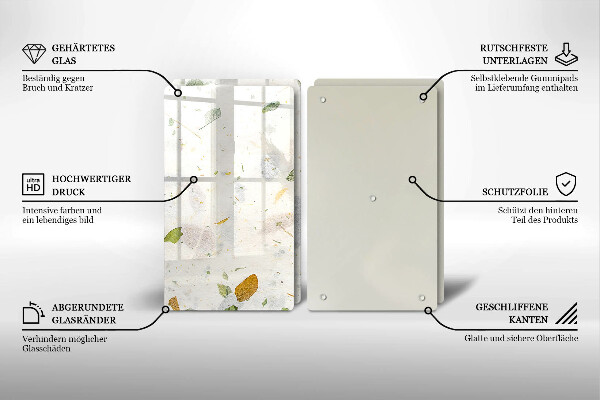 Üveg vágódeszka Lehulló levelek