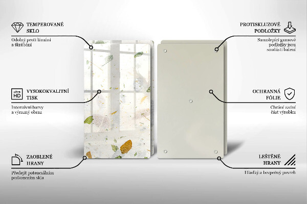 Üveg vágódeszka Lehulló levelek