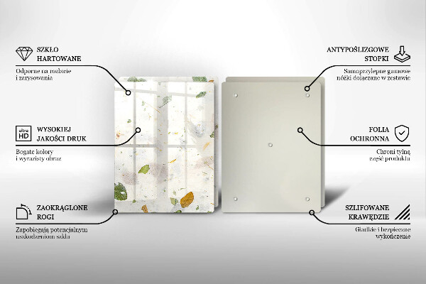 Üveg vágódeszka Lehulló levelek