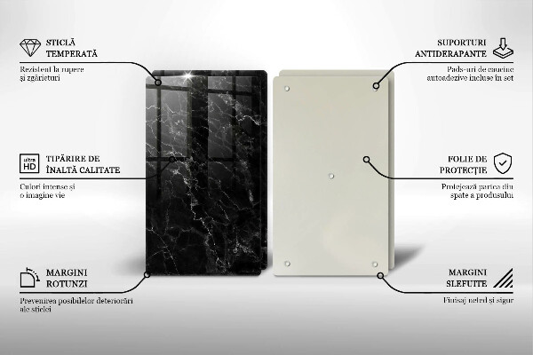 Üveg vágódeszka Elegáns márvány