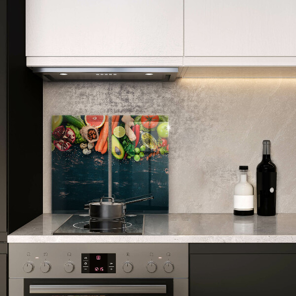 Üveg vágódeszka Gyümölcsök és zöldségek