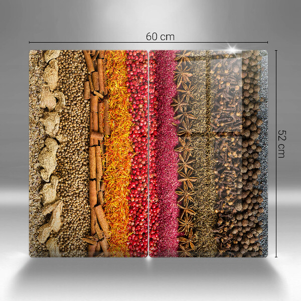 Üveg vágódeszka Színes fűszerek