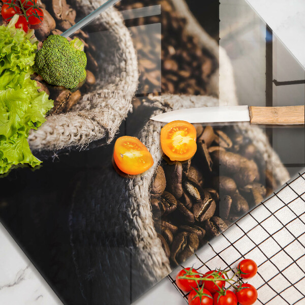 Üveg vágódeszka Zsák kávébab