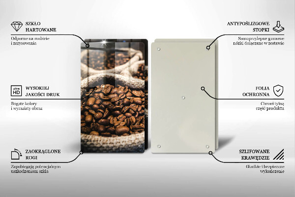 Üveg vágódeszka Zsák kávébab