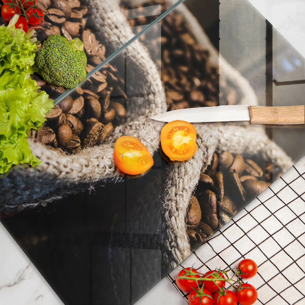 Üveg vágódeszka Zsák kávébab