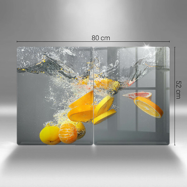 Üveg vágódeszka Citrom vízben