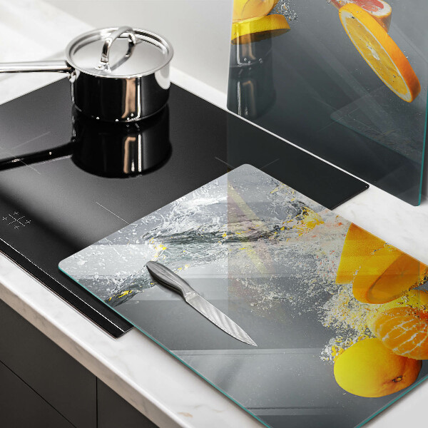 Üveg vágódeszka Citrom vízben