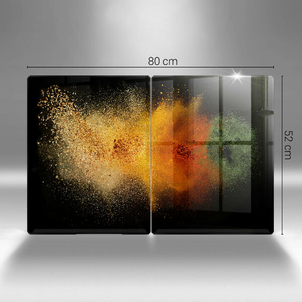 Üveg vágódeszka Színes fűszerek